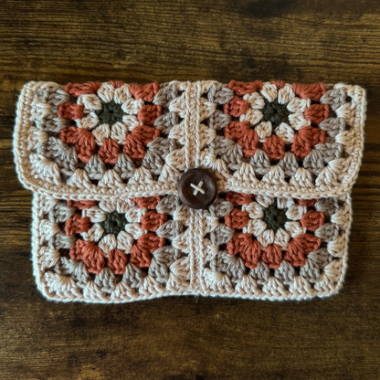 Granny Square Pouch Crochet Pattern