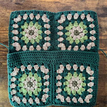 Granny Square Pouch Crochet Pattern