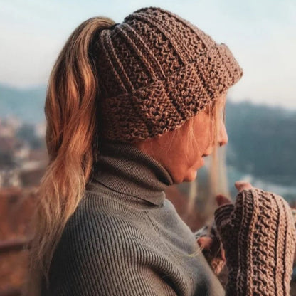 ✨ Amabella Twins Beanie & Messy Bun Hat Pattern 🧶