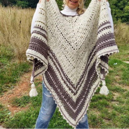 ✨ Nova Hooded Triangle Shawl Crochet Pattern 🧶 Cozy Winter Must-Have! ❄️