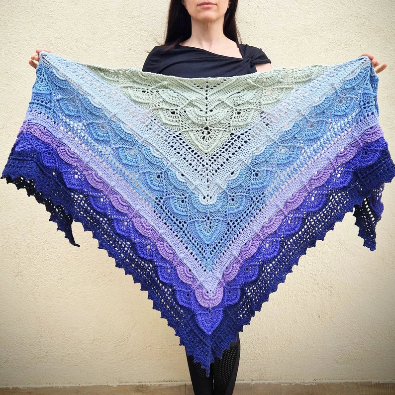 🌿 MoroccanMintTea Shawl Crochet Pattern – Elegance Inspired by Moroccan Design! 🧶✨