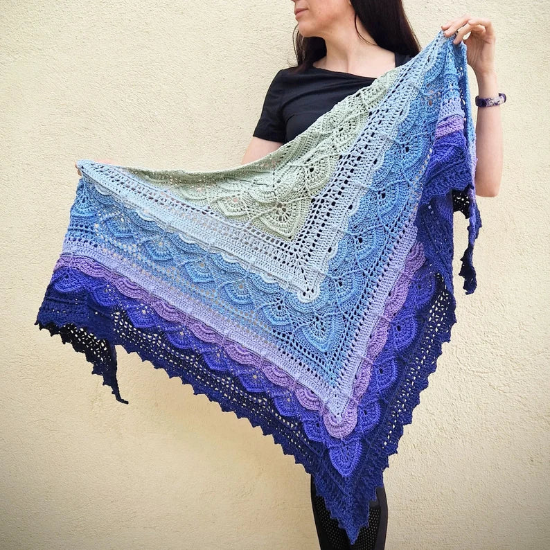 🌿 MoroccanMintTea Shawl Crochet Pattern – Elegance Inspired by Moroccan Design! 🧶✨