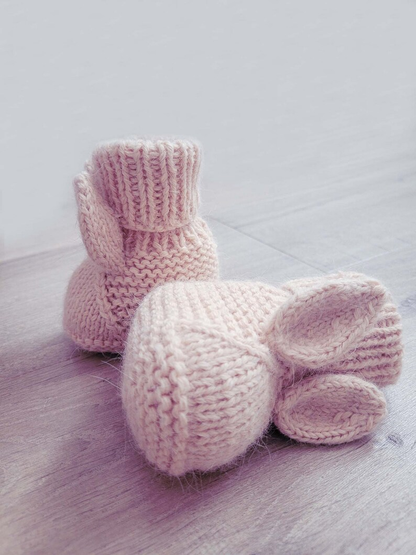 Knitting Pattern - Baby Booties Bunny (PDF)